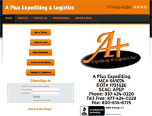 Tablet Screenshot of aplusexpediting.com